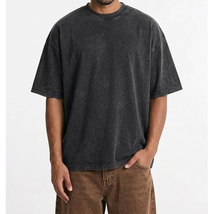 T-shirt vintage délavé surdimensionné en coton épais unisexe, personnalisable avec logo OEM, streetwear coupe ample, haute qualité, manches courtes - Product Image 6