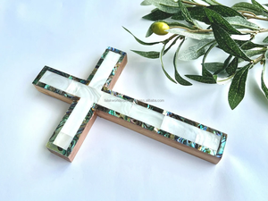 Wholesale Mother of pearl Inlay Holy <b>Wall</b> Cross Catholic <b>Wall</b> <b>Crucifix</b> Wood Cross Christmas <b>Wall</b> Decorative from Vietnam By FWE - Product Image 5