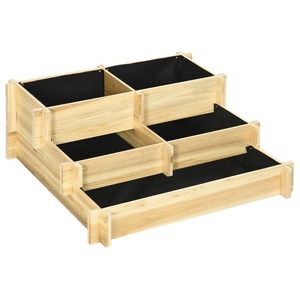 Wholesale Outdoor Raised Wooden <b>Garden</b> Bed Elevated <b>Planter</b> Box V-Shape Standing Flower & <b>Vegetable</b> Bed for Balcony Gardening - Product Image 2