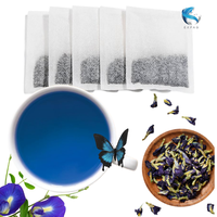 Sachets de thé fermenté aux fleurs de pois papillon sans caféine, biologique, sans sucre, qualité beauté et détox, approvisionnement direct usine EXPAD, Vietnam