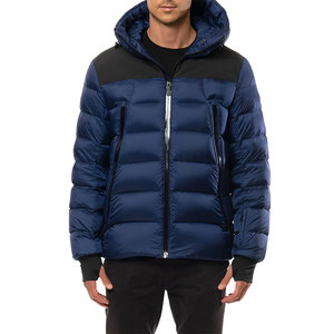 High Quality Men's Hooded Down Puffer Jacket Waterproof Windproof <b>Zip</b> <b>Up</b> Casual Winter Outerwear Polyester Shiny Puffer Jacket - Product Image 4