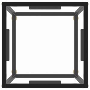 Tavolino nero con 15.7 superiore in vetro temperato \ "x15.7 \" x19.7 \" - Product Image 3