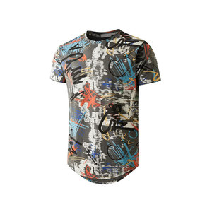 T-shirt personnalisé Hip Hop Streetwear, surdimensionné, imprimé urbain, en coton - Product Image 1