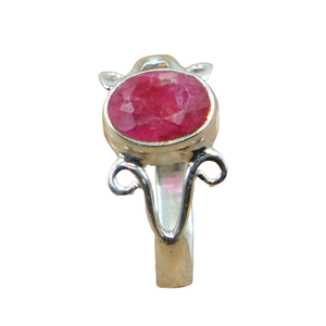 แหวนพลอยสีชมพู แหวนเงินแท้ 925 แหวนหินสีชมพูสำหรับผู้หญิงแหวนแต่งงานทำด้วยมือของขวัญวันเกิดคริสต์มาสเครื่องประดับ - Product Image 1