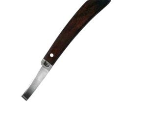 Couteau à sabots vétérinaire en acier inoxydable avec manche en bois, couteau à tailler les sabots pour le soin des sabots du bétail, des chevaux et des animaux d'élevage - Product Image 3
