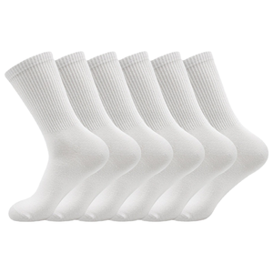 Chaussettes pour hommes, noires et blanches, en coton tricoté, respirantes, pour un usage quotidien, style classique, saison automne, service OEM/ODM, plusieurs styles - Product Image 1