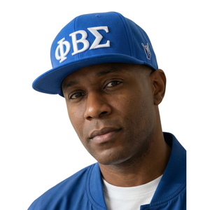 Phi Beta Sigma Snapback Cap Royal Blue Greek Letter <b>Hat</b> Adjustable <b>Flat</b> Brim Sorority Fraternity Apparel Stylish Cap - Product Image 2