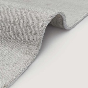 Minimalist Silver Grey Viscose Area Rug Plush Luxury Carpet Soft Modern Handloom Living Room Bedroom Office Nursery Floor Decor - Product Image 3