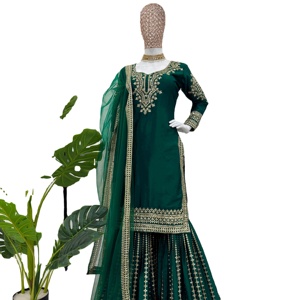 ผ้าไหม Chinon พร้อมด้ายทำงานด้านบนและด้านล่างของงานออกแบบใหม่ - Product Image 1