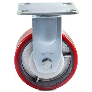 Set di 4 Ruote Girevoli 6 X 2 Pollici (2 Fisse, 2 Girevoli) con Freno Laterale, Ruota in Poliuretano, Capacità 1000 LBS, Diametro 100mm, Materiale TPR - Product Image 6