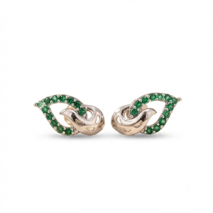 DIVYORO VERDANT LEAF <b>STUDS</b> EARRING - Product Image 1