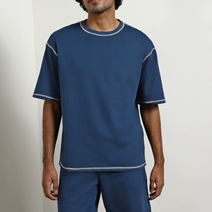 Professional Men Gym T Shirt and Shorts <b>Set</b> Quick Dry Workout Fitness Training Sportswear OEM Manufacturer - Product Image 3