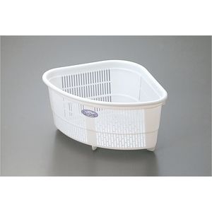 Cesto portaoggetti d'angolo triangolare bianco L-Size - Product Image 1