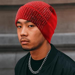 Gorro Unisex con Pedrería, Gorro de Punto Acanalado Brillante para Invierno, con Tela Suave y Elástica para un Estilo Casual - Product Image 4