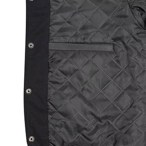 Customized Collarless Baseball Bomber <b>Jacket</b> High School Letterman Street Wear <b>Leather</b> Sleeves Varsity <b>winter</b> <b>jacket</b> For Man - Product Image 2
