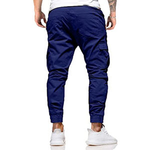 Wholesale Men's Outdoor Casual Sports Trousers & Sweatpants Canvas <b>Fabric</b> Breathable 100% Polyester Solid Color - Product Image 3