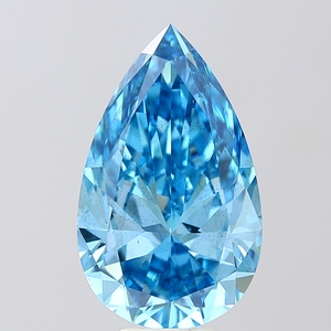 Diamant de laboratoire taille poire 7,00 ct, bleu vif fantaisie, SI1, certifié IGI, CVD, diamant en vrac pour la fabrication de bijoux - Product Image 1