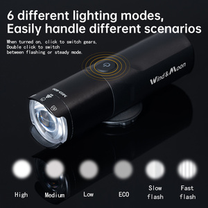 Lampe de vélo LED étanche 400 lumens, phare avant de vélo avec lentille rotative, lumière avant de vélo rechargeable, accessoires de vélo - Product Image 4