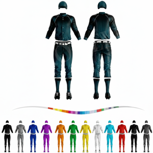 Uniforme de béisbol personalizado OEM ODM, conjunto de camiseta y pantalones sublimados, ropa de equipo que absorbe la humedad para entrenamiento y torneo. - Product Image 1