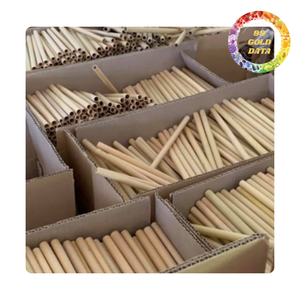 Pailles en bambou de qualité supérieure, écologiques, réutilisables, pour café, jus et cocktails - Product Image 2