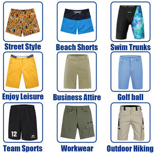 Shorts cargo gris clair pour hommes, séchage rapide, taille à cordon, décontractés, longueur Bermuda, taille mi-haute, en polyester tissé - Product Image 6