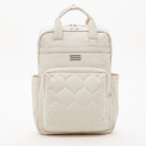 White simple quilted <b>backpack</b> lightweight bag soft casual <b>backpack</b> daily <b>backpack</b> - Product Image 1