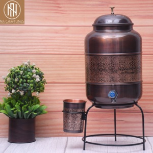 Dispensador de Agua de Cobre Ecológico NA CRAFTLINES con Grifo de Vidrio, Diseño Vintage, 5L de Gran Capacidad, para Uso Doméstico - Product Image 4