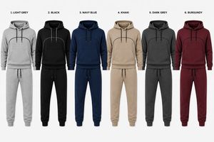 Chándal Deportivo Personalizado de Alta Calidad para Hombre, de Invierno, de 2 Piezas, con Capucha de Forro Polar, para Gimnasio y Correr, MOQ Bajo - Product Image 6