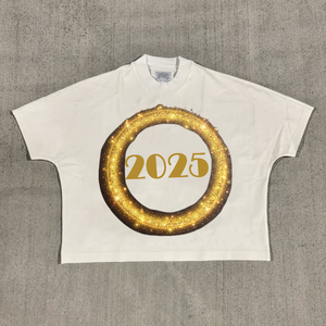 Camiseta recortada desgastada sin costuras para hombre personalizada de fábrica OEM 300Gsm algodón DTG estampado gráfico Streetwear Boxy Fit Tee - Product Image 1