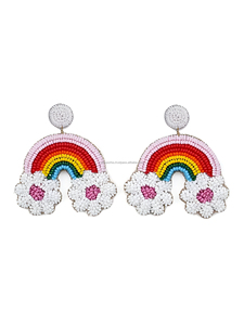 Pendientes de gota bordados con cuentas en forma de zapato, joyería de moda, cuentas de semillas, bordado a mano, fiesta Multicolor, Unisex - Product Image 6