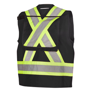 Mens Safety Clothing Security Vest Zipper Front High Visibility Hi Vis <b>Construction</b> <b>Work</b> Reflective Vest For Men - Product Image 2