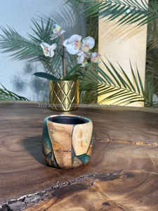 Brûleur à Bakhoor en Résine Époxy et Bois Naturel de Style Arabe Artistique Premium pour Oud Bukhoor et Décoration Intérieure Élégante - Product Image 2