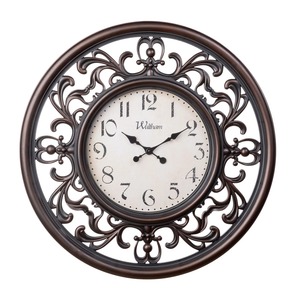 Round Metal <b>Wall</b> <b>Clock</b> Analog Quartz Traditional Design for Living Room <b>Decoration</b> At Best Price - Product Image 1
