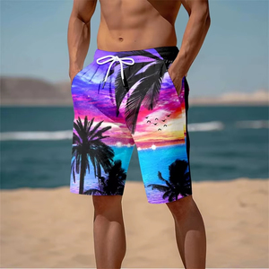 Nouveauté été : Short de plage Harajuku 3D imprimé cocotiers, motif palmiers, pour hommes – Vente en gros - Product Image 2