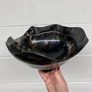 Bol de service en corne de style traditionnel - Fait main, écologique, cadeau de luxe, pour les fêtes et la maison, passe au lave-vaisselle - Product Image 3