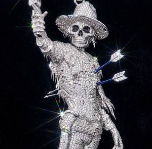 Pendentif personnalisé en moissanite avec motif de dessin animé, plaqué rhodium, bijoux hip-hop pour homme, cadeau - Product Image 1