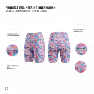 Shorts de yoga en polyester compressif et élastique, confortables, imprimés sur mesure, pour le fitness, le cyclisme, la course à pied et l'entraînement en salle de sport - Product Image 2