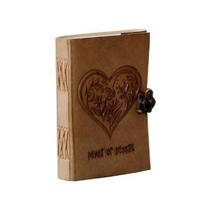 Cuaderno Artesanal con Grabado de Corazón, Tapa Blanda, Estilo Antiguo, Romántico, Vintage, con Papeles para Dibujo, Clásico, Religioso - Product Image 1