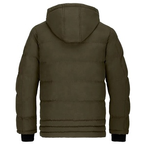 Veste d'hiver personnalisée de haute qualité pour hommes Style bulle broderie fourrure décoration grande taille en gros cuir tissé tissu - Product Image 6