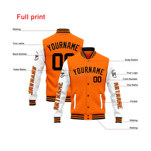 Vintage Wool and <b>Leather</b> Varsity <b>Jacket</b> with Custom Chenille Patch <b>Retro</b> Stand Collar Letterman Coat for Streetwear Brands - Product Image 2