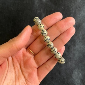 Pulsera de Cuentas de Jaspe Dálmata Natural Chakralume, Joyería Energética de Reiki Curativa, Regalo de 8mm, Certificado GTC Hindú - Product Image 4