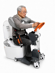 Personal Mobility Lift <b>Chair</b> Bathroom Safety Transfer Seat with Safety Harness <b>Orange</b> Handle for Elderly Care - Product Image 1