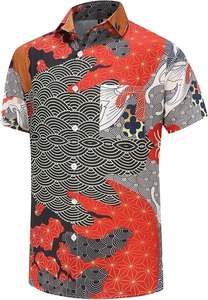 Lightweight Men <b>Hawaiian</b> T Shirt Best Material Hot Selling <b>Top</b> Trending Wholesale Price men's shirts with Custom Logo/colors - Product Image 2