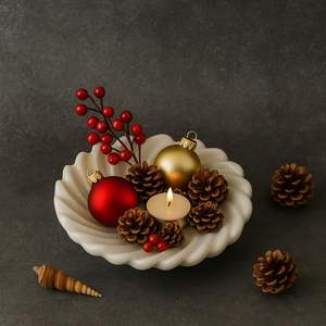 Tazón de Ensalada Translúcido Hecho a Mano de Mármol, Centro de Mesa, Decoración para el Hogar, Aniversario - Product Image 4