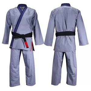 Uniforme de Karate Blanco con Cinturón Negro, Unisex para Adultos, 100% Algodón Transpirable, Ropa de Artes Marciales, Corte Regular - Product Image 2