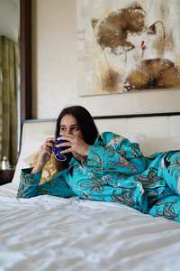 Pijama de algodón para mujer, camisón de verano para la playa, camisón de algodón suave estampado, camisón con botones, camiseta de pijama estampada, pijama largo - Product Image 5