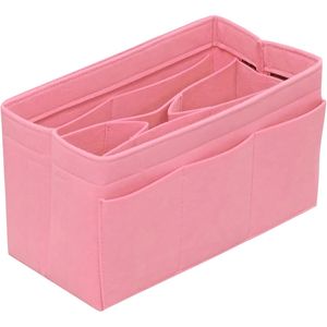 Large for <b>Pink</b> Felt Bag Organizer Insert for Tote and Handbag 14 Pockets <b>Purse</b> Organizer Bag Charms Product - Product Image 1