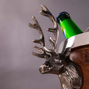 ZAHID EXPORTS Handmade Aluminium for Cooler Deer Head Handles Modern <b>Ice</b> <b>Bucket</b> Tabletop Eco-Friendly ZE-3287S Christmas - Product Image 4