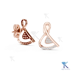 <b>Ribbon</b> Stud Earrings Butterfly 14K 18K Solid Gold Fine Women Minimalist <b>Wedding</b> Party Jewelry Manufacturer - Product Image 6
