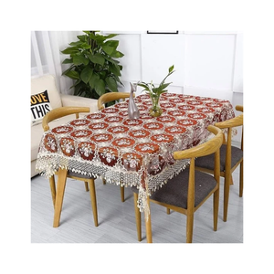 Mantel de Mesa de Comedor Contemporáneo a Cuadros de Algodón Lavanda de 60x90 Pulgadas, Tejido Lavable y Duradero con Certificación ISO 9001, Envío Rápido - Product Image 4